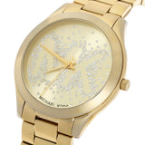 Michael Kors Slim Runway Gold Dial Gold Steel Strap Watch for Women - MK3590 Buy Now By Michael Kors