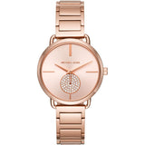 Michael Kors Portia Rose Gold Dial Rose Gold Steel Strap Watch for Women - MK3640 Buy Now By Michael Kors
