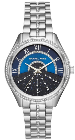 Michael Kors Lauryn Blue Dial Silver Steel Strap Watch for Women - MK3720 Buy Now By Michael Kors