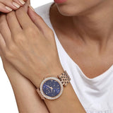 Michael Kors Darci Blue Dial Rose Gold Steel Strap Watch for Women - MK3728 Buy Now By Michael Kors