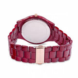 Michael Kors Slim Runway Red Dial Red Steel Strap Watch For Women - MK3895 Buy Now By Michael Kors