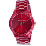 Michael Kors Slim Runway Red Dial Red Steel Strap Watch For Women - MK3895 Buy Now By Michael Kors
