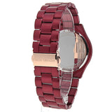 Michael Kors Slim Runway Red Dial Red Steel Strap Watch For Women - MK3895 Buy Now By Michael Kors