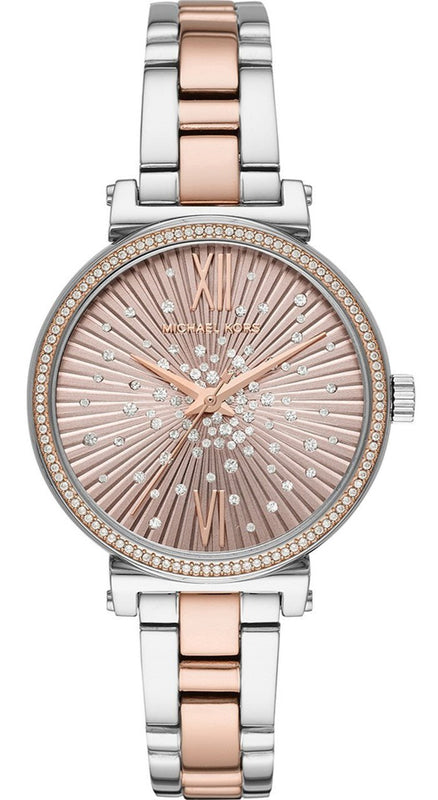Michael Kors Sofie Quartz Rose Gold Dial Two Tone Steel Strap Watch For Women - MK3972 Buy Now By Michael Kors