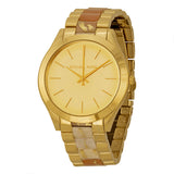 Michael Kors Slim Runway Gold Dial Two Tone Steel Strap Watch for Women - MK4300 Buy Now By Michael Kors