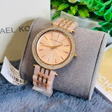 Michael Kors Darci Rose Gold Dial Two Tone Steel Strap Watch for Women - MK4327 Buy Now By Michael Kors