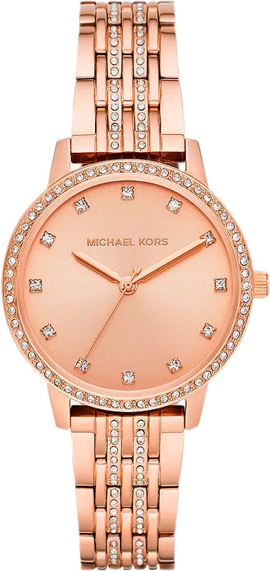 Michael Kors Melissa Three Hand Rose Gold Dial Rose Gold Steel Strap Watch For Women - MK4369 Buy Now By Michael Kors