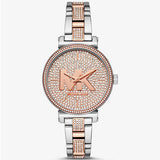 Michael Kors Sofie Crystals Glitz Rose Gold Dial Two Tone Steel Strap Watch For Women - MK4446 Buy Now By Michael Kors