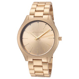 Michael Kors Slim Runway Quartz Gold Dial Gold Steel Strap Watch For Women - MK4501 Buy Now By Michael Kors