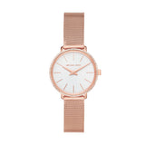 Michael Kors Pyper Quartz Mother of Pearl White Dial Rose Gold Mesh Strap Watch For Women - MK4588 Buy Now By Michael Kors