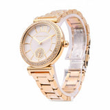 Michael Kors Abbey Three-Hand Analog White Dial Gold Steel Strap Watch for Women - MK4615 Buy Now By Michael Kors