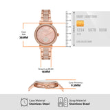 Michael Kors Abbey Three-Hand Analog Crystals Rose Gold Dial Rose Gold Steel Strap Watch for Women - MK4617 Buy Now By Michael Kors