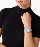 Michael Kors Emery Analog Crystals Silver Dial Silver Steel Strap Watch for Women - MK4648 Buy Now By Michael Kors