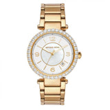 Michael Kors Parker Mother of Pearl White Dial Gold Steel Strap Watch For Women - MK4693 Buy Now By Michael Kors