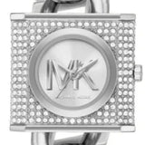 Michael Kors Chain Lock Pave Silver Dial Silver Steel Strap Watch For Women - MK4718 Buy Now By Michael Kors
