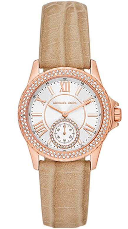 Michael Kors Mini Everest Crystals White Dial Brown Leather Strap Watch for Women - MK4719 Buy Now By Michael Kors