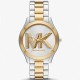 Michael Kors Slim Runway Three Hand Silver Dial Two Tone Steel Strap Watch For Women - MK4735 Buy Now By Michael Kors
