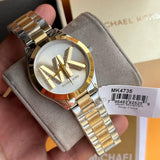 Michael Kors Slim Runway Three Hand Silver Dial Two Tone Steel Strap Watch For Women - MK4735 Buy Now By Michael Kors