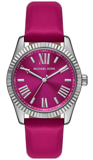 Michael Kors Lexington Quartz Fuchsia Dial Fuchsia Leather Strap Watch For Women - MK4749 Buy Now By Michael Kors