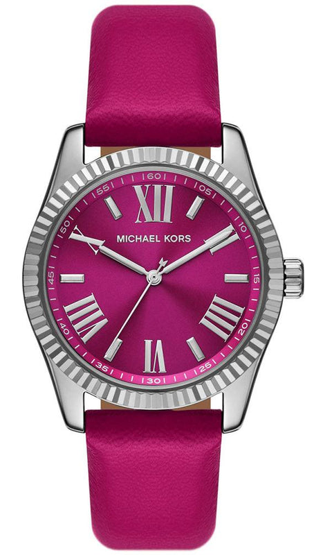 Michael Kors Lexington Quartz Fuchsia Dial Fuchsia Leather Strap Watch For Women - MK4749 Buy Now By Michael Kors