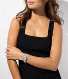 Michael Kors Emery Pave Double Wrap Crystals White Dial Silver Steel Strap Watch for Women - MK4836 Buy Now By Michael Kors