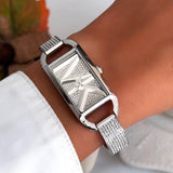 Michael Kors Empire Three-Hand Silver Dial Silver Steel Strap Watch for Women - MK4841 Buy Now By Michael Kors