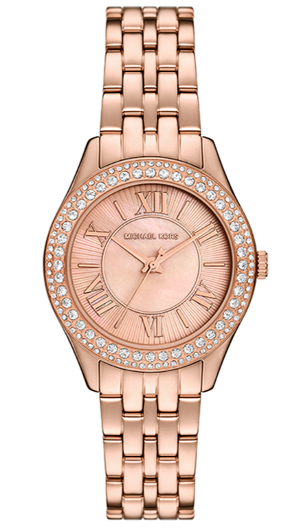 Michael Kors Harlowe Three-Hand Rose Gold Dial Rose Gold Steel Strap Watch for Women - MK4845 Buy Now By Michael Kors