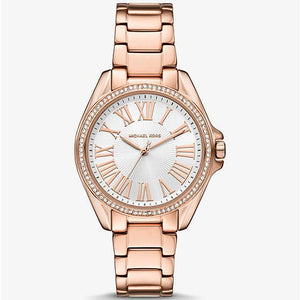 Michael Kors Kacie Three-Hand White Dial Rose Gold Steel Strap Watch for Women - MK4853 Buy Now By Michael Kors