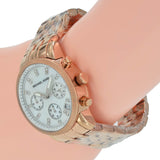 Michael Kors Damen White Dial Rose Gold Steel Strap Watch for Women - MK5026 Buy Now By Michael Kors