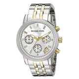 Michael Kors Ritz Chronograph White Dial Two Tone Steel Strap Watch for Women - MK5057 Buy Now By Michael Kors
