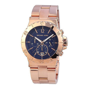 Michael Kors Bel Aire Blue Dial Rose Gold Steel Strap Watch for Women - MK5410 Buy Now By Michael Kors