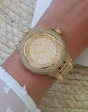 Michael Kors Camille Diamonds Gold Dial Gold Steel Strap Watch for Women - MK5720 Buy Now By Michael Kors