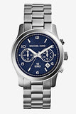 Michael Kors Hunger Stop 100 Series Navy Blue Dial Silver Steel Strap Watch for Women - MK5814 Buy Now By Michael Kors