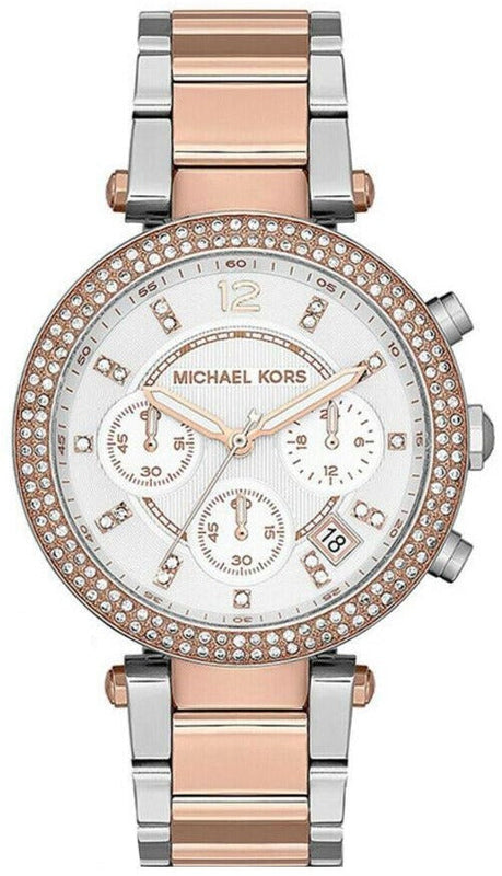 Michael Kors Parker White Dial Two Tone Steel Strap Watch for Women - MK5820 Buy Now By Michael Kors