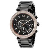 Michael Kors Parker Diamonds Black Dial Black Steel Strap Watch for Women - MK5885 Buy Now By Michael Kors