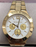 Michael Kors Wyatt Chronograph White Dial Gold Steel Strap Watch For Women - MK5933 Buy Now By Michael Kors