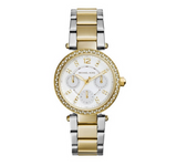 Michael Kors Parker White Dial Two Tone Steel Strap Watch for Women - MK6055 Buy Now By Michael Kors