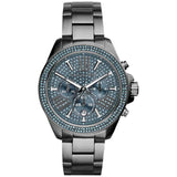 Michael Kors Wren Chronograph Quartz Blue Dial Grey Steel Strap Watch For Women - MK6097 Buy Now By Michael Kors