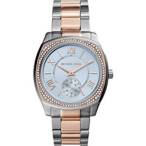 Michael Kors Bryn Quartz Blue Dial Two Tone Steel Strap Watch For Women - MK6136 Buy Now By Michael Kors