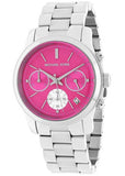 Michael Kors Runway Chronograph Pink Dial Silver Steel Strap Watch for Women - MK6160 Buy Now By Michael Kors