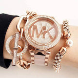 Michael Kors Parker Pink Dial Pink Steel Strap Watch for Women - MK6176 Buy Now By Michael Kors