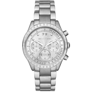 Michael Kors Brinkley Diamonds Silver Dial Silver Steel Strap Watch for Women - MK6186 Buy Now By Michael Kors
