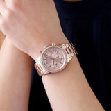 Michael Kors Ritz Chronograph Rose Gold Dial Rose Gold Steel Strap Watch for Women - MK6357 Buy Now By Michael Kors