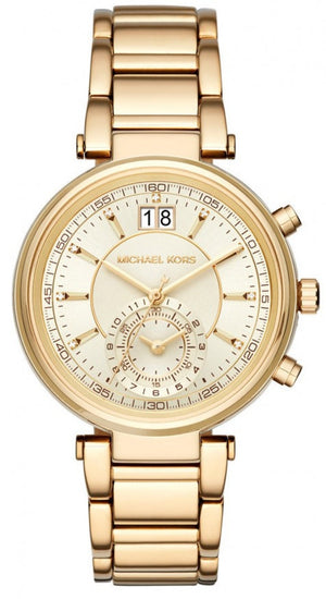 Michael Kors Sawyer White Dial Gold Steel Strap Watch for Women - MK6362 Buy Now By Michael Kors