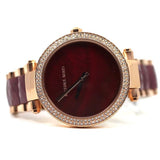 Michael Kors Parker Maroon Dial Two Tone Steel Strap Watch for Women - MK6412 Buy Now By Michael Kors
