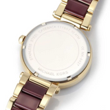 Michael Kors Parker Mother of Pearl Red Dial Two Tone Steel Strap Watch for Women - MK6427 Buy Now By Michael Kors
