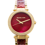 Michael Kors Parker Mother of Pearl Red Dial Two Tone Steel Strap Watch for Women - MK6427 Buy Now By Michael Kors
