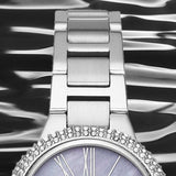 Michael Kors Taryn Mother of Pearl Purple Dial Silver Steel Strap Watch For Women - MK6562 Buy Now By Michael Kors