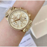 Michael Kors Ritz Chronograph Gold Dial Gold Steel Strap Watch For Women - MK6597 Buy Now By Michael Kors