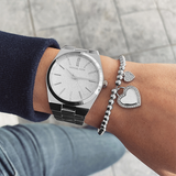 Michael Kors Channing Three Hand Silver Dial Silver Steel Strap Watch For Women - MK6626 Buy Now By Michael Kors